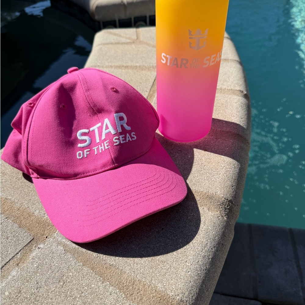 Pink 'Star of the Seas' Cap and Water Bottle